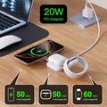 Y222 15W ultra kompakt 3-i-1 magnetisk MagSafe trådløs oplader – hvid