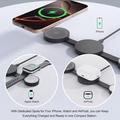 Y333 3-i-1 MagSafe-oplader til iPhone, AirPods og Apple Watch - 15W - sort