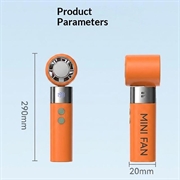 Y41 sammenklappelig håndholdt ventilator med 3000mAh batteri - orange