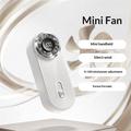 Y61 Mini-håndventilator - 100 hastigheder, USB-C, digitalt display - hvid