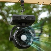 Y7 bærbar campingteltventilator med LED-lys