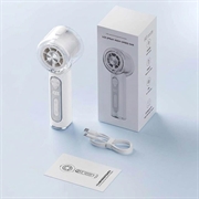 Y72 Bærbar køleventilator med isdamp og smart display - 3000mAh - Hvid