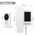 Y9-KP1 IP44 vandafvisende videodørklokkesæt - tovejslyd og nattesyn - hvid