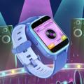 Y90 PRO Kids Smart Watch Vandtæt dobbeltkamera skridttæller Lommelygte Musikspil Student Smart Armbånd - Lilla