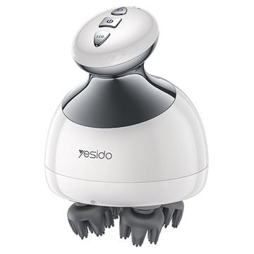 YESIDO MG12 IPX7 vandtæt hovedmassageapparat med lavt støjniveau og aftagelig opladningsstation