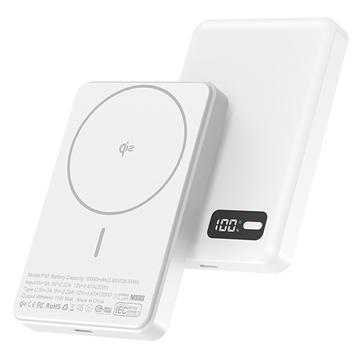 YF-P30 MagSafe-kompatibel powerbank 10000mAh med 30W USB-C PD-port - hvid