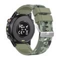 YK15 IP68 vandtæt udendørs smartwatch med Bluetooth-opkald - grøn camouflage