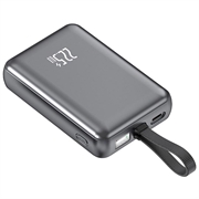 YM-1254 Mini-powerbank med indbygget kabel - 20000mAh - Anløbning