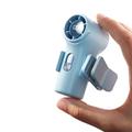 YS-G10 Mini-håndventilator med klips og digitalt display - Blå