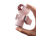 YS-G10 Mini-håndventilator med klips og digitalt display - lyserød