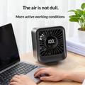YS-G7 USB-opladelig bordventilator med 8 hastigheder - sort
