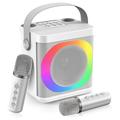 YS307 Home Karaoke Bluetooth-højttaler RGB-lyshøjttaler med 2 mikrofoner