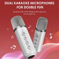 YS307 Home Karaoke Bluetooth-højttaler RGB-lyshøjttaler med 2 mikrofoner