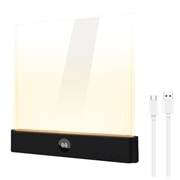 YSJ-019 Plus klar akryl LED-natlampe - Type-C-opladning