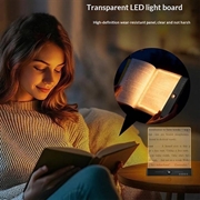 YSJ-019 Plus klar akryl LED-natlampe - Type-C-opladning - sort