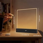 YSJ-019 Plus klar akryl LED-natlampe - Type-C-opladning - sort
