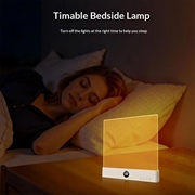 YSJ-019 Plus klar akryl LED-natlampe - Type-C-opladning - hvid