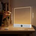 YSJ-019 Plus klar akryl LED-natlampe - Type-C-opladning - hvid