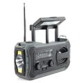 YX328 Nødhåndsvinget solcelleradio med lommelygte, 4000mAh powerbank (Open Box - Fantastisk stand) - grå