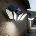 YY-22226 4-lampe LED-solcellelampe med PIR-bevægelsessensor - 800 lumen