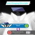 YY-22226 4-lampe LED-solcellelampe med PIR-bevægelsessensor - 800 lumen