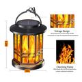 YY-91008C Flickering Flame Solar Hanging Lantern med IP65-beskyttelse