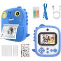 YYTech P3 T-Rex Børnekamera med øjeblikkelig udskrivning - blå