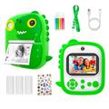YYTech P3 T-Rex Børnekamera med øjeblikkelig udskrivning - grøn