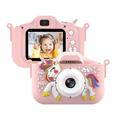 Unicorn-kamera til børn med 32GB hukommelseskort og kortlæser - pink