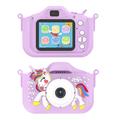 Unicorn-kamera til børn med 32GB hukommelseskort og kortlæser - lilla