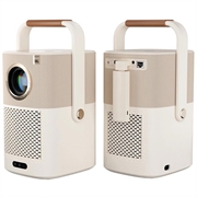 Yaber T2 Plus bærbar projektor i fuld HD med JBL-lyd og Google TV - Beige