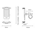 Yesido C249 telefonholder til motorcykel og cykel med dobbeltbeslag - 4.7-7" - sort