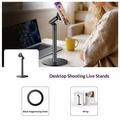 Yesido C303 360° drejelig, justerbar magnetisk bordholder til mobiltelefon - sort
