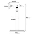 Yesido C303 360° drejelig, justerbar magnetisk bordholder til mobiltelefon - sort