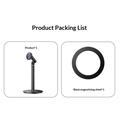 Yesido C303 360° drejelig, justerbar magnetisk bordholder til mobiltelefon - sort