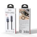 Yesido CA138C 66W USB-C-kabel med hurtigopladning og digitalt display - 1.2m - sort