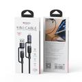 Yesido CA200 4-i-1-opladerkabel - USB-A/USB-C til USB-C/Lightning - Sort
