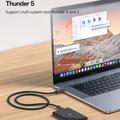 Yesido CA211 Thunderbolt 5 USB-C-kabel - 240W hurtigopladning, 16K-video, 80 Gbps, 1m - sort