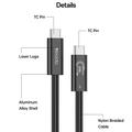 Yesido CA211 Thunderbolt 5 USB-C-kabel - 240W hurtigopladning, 16K-video, 80 Gbps, 1m - sort