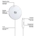 Yesido DS41 Qi2.2 25W magnetisk trådløs oplader – hvid