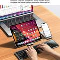 Yesido KB49 trippel-foldet trådløst tastatur med touchpad, numerisk tastatur og stativ - engelsk