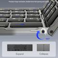 Yesido KB49 trippel-foldet trådløst tastatur med touchpad, numerisk tastatur og stativ - engelsk