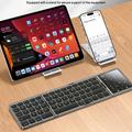 Yesido KB49 trippel-foldet trådløst tastatur med touchpad, numerisk tastatur og stativ - engelsk