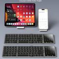 Yesido KB49 trippel-foldet trådløst tastatur med touchpad, numerisk tastatur og stativ - engelsk
