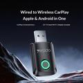 Yesido KM32 trådløs CarPlay- og Android Auto-adapter - sort