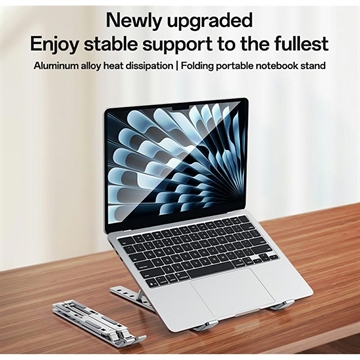 Yesido LP07 Justerbar stander til bærbar computer - 13-20" - Sølv