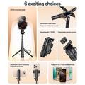 Yesido SF29 Mini Bluetooth Selfie Stick / Tripod med fjernbetjening - Sort