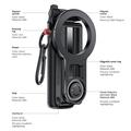 Yesido SF35 magnetisk selfiestang med stativ - sort