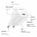 Yesido YC103 35W GaN USB-C PD vægoplader - hvid