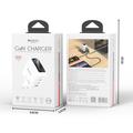 Yesido YC114 140W GaN-oplader - 2x USB-C, USB-A, TFT-skærm - hvid